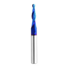 Hzbiao Stq438 3.6deg Tapered Ball Nose Upcut Cnc Spiral Router Bit 1/4 Inch Shank Naco Coat