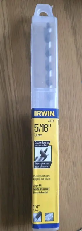 Irwin 49905 5/16 Inch X 7-1/2 Dual Auger Wood Boring Bits 2 Pack