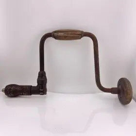 H149 John S Fray & Co Vtg And 14 Inch Brace Manual Hand Drill Usa