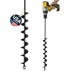 K-brands 726293051085 K-brands Auger Drill Bit For Planting 2 X 32 Inch -no Squat Garden Spira