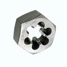 Kaimex Szh-die-3-4-10 3/4 Inch -10 Hex Die Rethreading Thread Carton Steel Right Hand