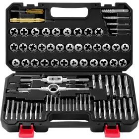 Us-k109 Kolvoii 81-piece Tap And Die Set Sae Metric #4 1/2 Inch M3 M12 Hea