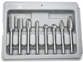Viptm-0025 Kotvtm Carbide Burr Set With 1/4ftft 6.35mm Shank Die Grinder Drill Double Cut Solid