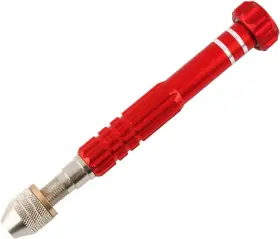 0000773 Larcele Precision Pin Vise Hand Drill Keyless Mini Adaptor Chuck 3 Jaw Red