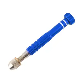 Larcele Lce-n0000772 Precision Pin Vise Hand Drill 3 Jaw Chuck Keyless Aluminum Blue