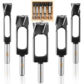 Hiu-lasnten-1926 Lasnten 5 Pcs Wood Plug Cutter Tenon Dowel Cutters Drill Bit Set For Woodwork