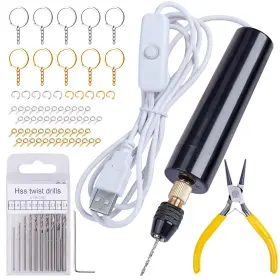 Elr00171 Lets Resin Electric Drill 74pcs Hand Supplies With 3-jaw Clamp-