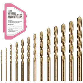 Macxcoip 715787182695 Metric 13pcs M35 Cobalt Drill Bit Set 1.5mm-6.5mm Hss Jobber Bi