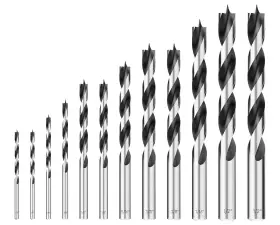 Macxcoip 793313206596 Brad Point Wood Drill Bit Set 12pcs With Double Flutes Design