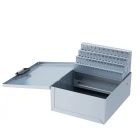Macxcoip 793313650900 60pcs Number Size Drill Bit Index Box Empty Metal Case Excluding Bits