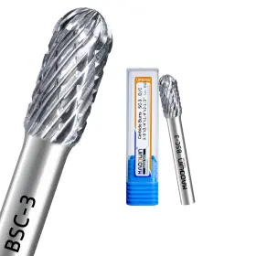 Maodwin 607602416026 Sc-3 Double Cut Tungsten Carbide Rotary Burr 3/8 Inch Cutting Diameter 3/4 Lengt