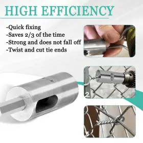 Mariocsa 699838741249 Twist Ties Tool For 9 Gauge Drill Chuck High-tensile Wire Easy Twi #2