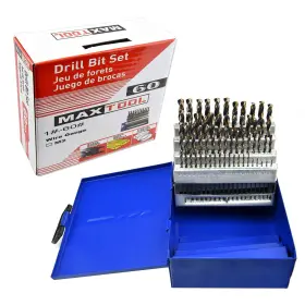 Jbs02h10r060 Maxtool 60 Pieces Drill Set 60pcs/60-piece Twist Bit High Speed Ste