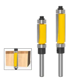 Gj026-m Meihejia 1/4 Inch Shank Pattern Flush Trim Router Bit Set With Top And Bottom Bearing