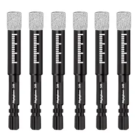 Mgtgbao Mg221 6pc 3/8 Inch Dry Diamond Drill Bits Set 6pcs 10mm Hex Shank Cor