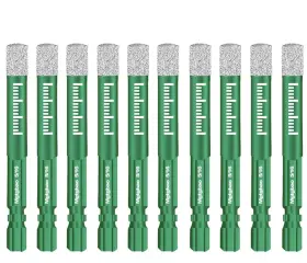 Mgtgbao Mg306 10pc 5/16 Inch Green Dry Diamond Drill Bits Set 10pcs 8mm Hex Shank Cor