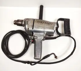 Montgomery Ward Tpc9236a Vtg Powr Kraft 1/2 Inch Reversible Drill Model Chuck Key Us