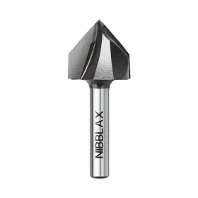 Nibblax 759357114464 90 Degree V Groove Router Bit 1/4 Inch Shank 5/8 Cutting Diameter X Cutti