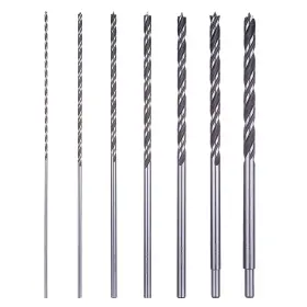 Nw-24028 Nordwolf 7-piece 12 Inch Extra Long Brad Point Wood Drill Bit Set Double Lands &