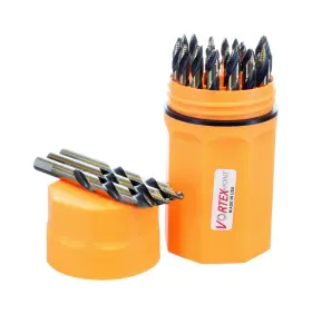 Norseman/ctd Vt-29po Vortex 29 Piece Drill Bit Index Blaze Orange