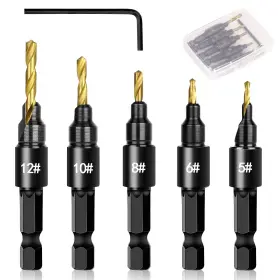 Ctzt001 Oaojubr 5pcs Countersink Drill Bit Set Professional Brocas Para Madera - Adjustable
