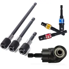 Osof 710654693021 Extension Bar Hex Shank Socket Adapter Drill Bit 3pcs Magnetic Screwdriver B