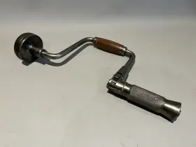 1002 P. S. & W. Co. Vintage And No. - 10 Inch Ratcheting Auger Bit Brace