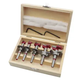 Rowiz 611138969970 5pcs 15-35mm Professional Forstner Drill Bit Set With Storage Case High Carb