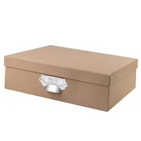 Rssler Papier 1343452620 A4 Kraft Storage Box With Index Holder White