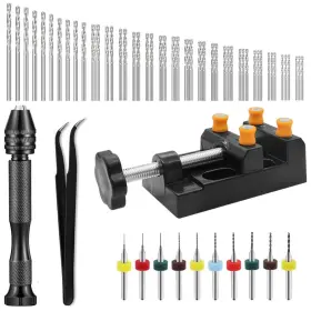 O-062 Seamaka 61pcs Vise Hand Drill Bits Set Include Bench Vice Pin 10pcs P