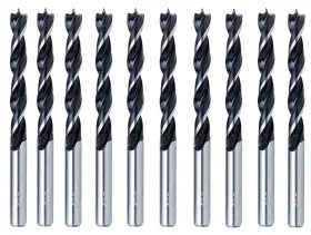 Sinomax 727542391853 Brad Point Drill Bit Set 1/4 Inch 10pcs Spur Stubby Woodworking B