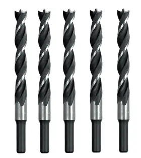 Sinomax 727542391884 Brad Point Drill Bit Set 7/16 Inch 5pcs Spur Stubby Woodworking Bits
