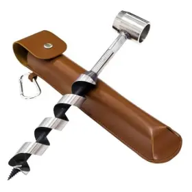 Socpuro Socmxkid5044 Bushcraft Gear Hand Auger Drill Scotch Eye Wood Bit With Leather