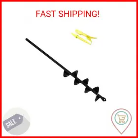 12088 Sorangeun Auger Drill Bit For Planting 1.8x14.6inch Garden Spiral Bulb Pla