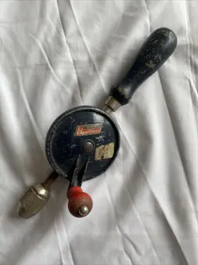 Stanley H1214 Vintage Handyman Egg Beater-type Hand Drill With Tag Usa