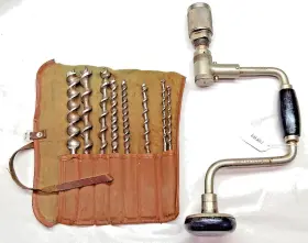 No.2101a Stanley Bell System 10 Inch Ratcheting No. 2101a Vintage Bit Brace And 8 Bits Usa
