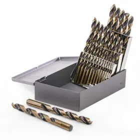 30002 Stark Usa 21-pieces Heavy Duty Drill Bits Set Industrial Black/gold Finish Hs