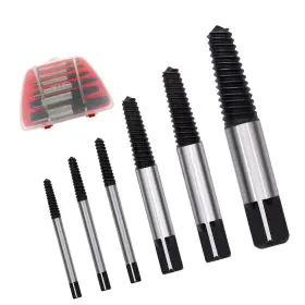 2306023 Strendier 6pcs Damaged Screw Extractor Kits Chrome-vanadium Steel Stripped Extra