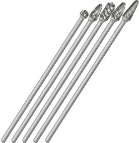5tc635 Sworker 5pcs Long Carbide Burr Set 1/4 Inch Shank Total L 6.2 Die Grinder Bits... Fast Ship