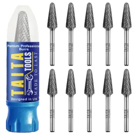 4-sl-4 Taitatools 1/4-sl-4 Carbide Burr 1/4 Inch Shank Sl-4 Tungsten Double Cut Rotary Die Grinder Bits - C