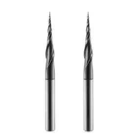 2jerryzxqt011838 Trvoxviq 2 Flutes Tapered Ball Nose End Mill R1mm Tip Radius 1/8 Inch 3.175mm Shank T