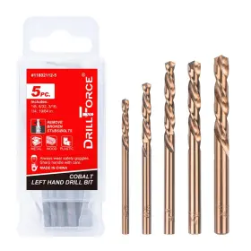 Valyriantool 941586104390 5pcs M35 Cobalt Left Hand Drill Bits Set For Removing Broken Stubs Bolts And