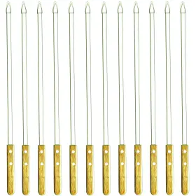 Voniel V-bs-12 23.5 Inch Extra Long Large Kabob Skewers 12pcs Flat Wide Stainless Steel Bbq