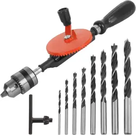 Wencheng 696629692469 3/8 Inch Hand Drill Manual Crank With Black And Orange