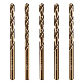 Wensilon 746626412437 1/2 Inch Cobalt Drill Bit 5pcs M35 Hss Metal Set Forwood Hard