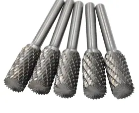 Wkstool 190907088277 5pcs 1/2 Dia.flat Cylinder Solid Carbide Burrs Heavy Duty Grinding He