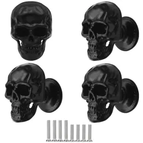 Hh0383 Wtoyrrt 4 Pcs Creative Skull Knobs Pull Handle Cabinet Door Furniture Dresser Kitchen
