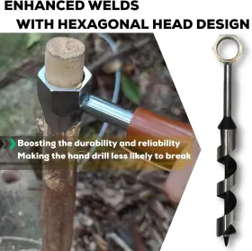 Yili-s001 S001 Hand Auger Wood Drill Upgrade Welds Bushcraft With Sharp Scottish Eye #2