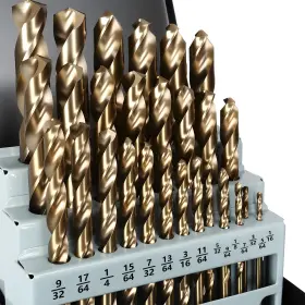 Yougfin 975403060057 Cobalt Drill Bit Set 29pcs M35 Metal For Steel 1/16 Inch -1