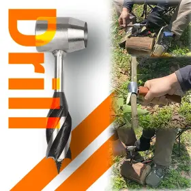Yuesheng 768484587331 Bushcraft Gear Hand Auger Drill Survival Tools With Folding Saw Making Wooden #3 Yuesheng 768484587331 Bushcraft Gear Hand Auger Drill Survival Tools With Folding Saw Making Wooden #3